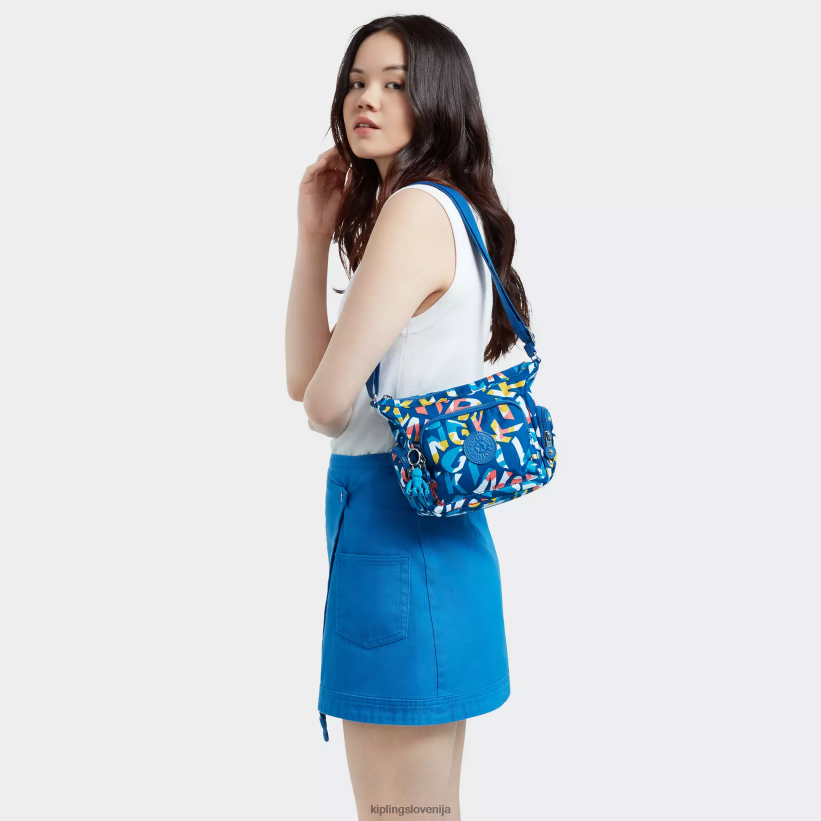 Kipling V4X2B139 neon gabbie mini potiskana torbica za čez ramo ženske torbice za čez ramo - slika 4