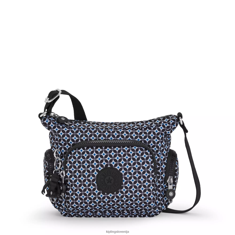 Kipling V4X2B140 črna ploščica gabbie mini potiskana torbica za čez ramo ženske torbice za čez ramo - slika 1