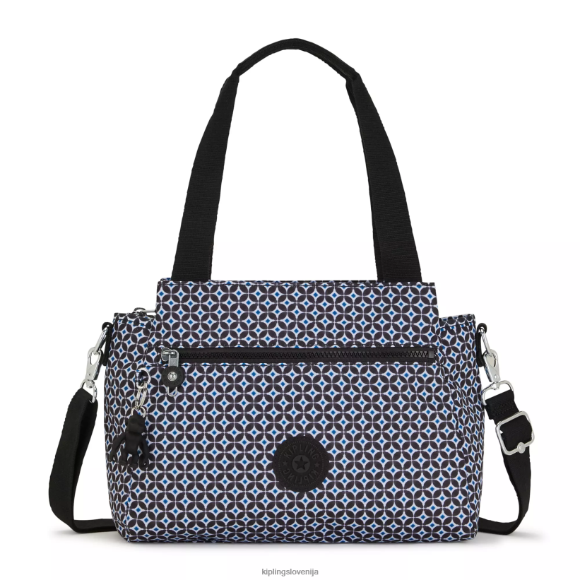 Kipling V4X2B239 črna ploščica torba za čez ramo s potiskom elysia ženske torbe za čez ramo - slika 1