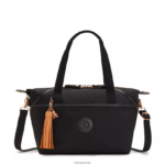 Kipling V4X2B278 črna vrtnica umetniško organizirana torba za 17" prenosni računalnik ženske torbice
