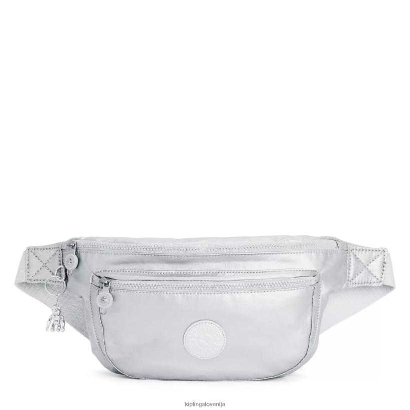 Kipling V4X2B284 svetlo kovinsko yasemina ekstra velik kovinski torbica za okoli pasu ženske torbica za okoli pasu - slika 1