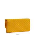 Kipling V4X2B310 rumena mehka pika Money Land potiskana snap denarnica ženske denarnice in zapestnice - slika 4