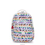 Kipling V4X2B345 mavrična dlan Seoul nahrbtnik za prenosni računalnik velikosti 15" z velikim potiskom ženske nahrbtniki za prenosnike