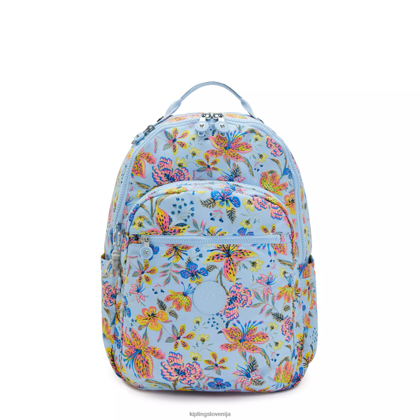 Kipling V4X2B346 divje rože Seoul nahrbtnik za prenosni računalnik velikosti 15" z velikim potiskom ženske nahrbtniki za prenosnike - slika 1