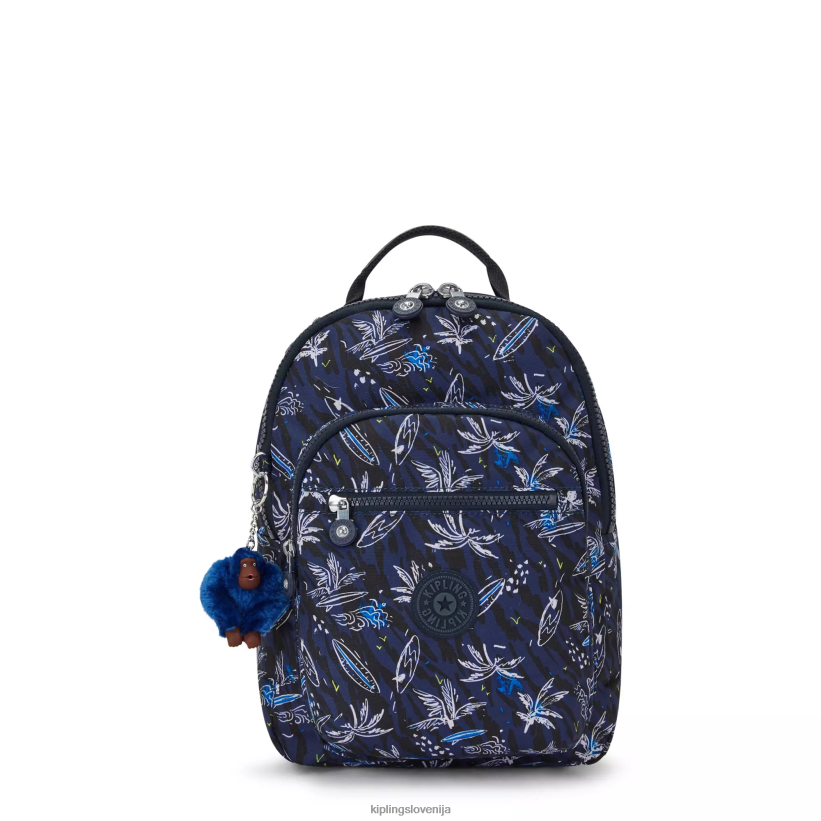 Kipling V4X2B348 surf morski tisk nahrbtnik za tablični računalnik z majhnimi tiskanimi črkami Seoul ženske modni nahrbtniki - slika 1