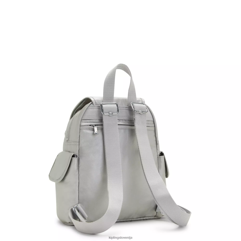 Kipling V4X2B388 svetlo kovinsko mini kovinski nahrbtnik city pack ženske mini vrečke - slika 5