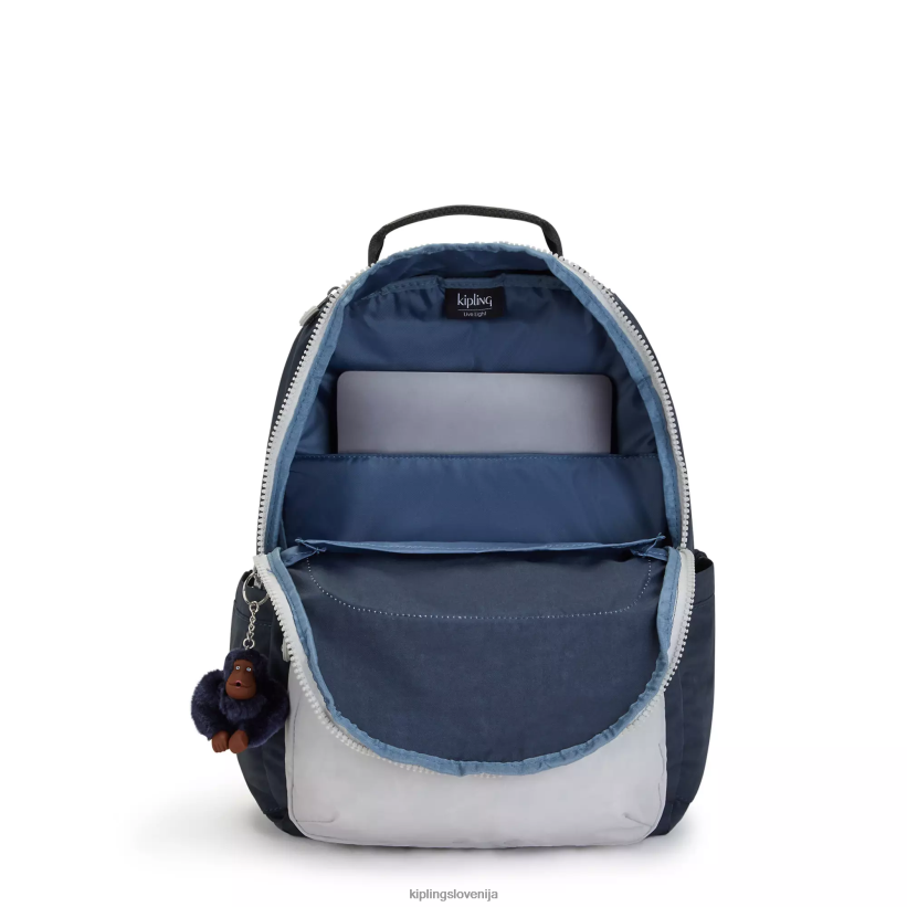 Kipling V4X2B430 prava modro siva Seoul velik 15" nahrbtnik za prenosni računalnik ženske nahrbtniki za prenosnike - slika 3