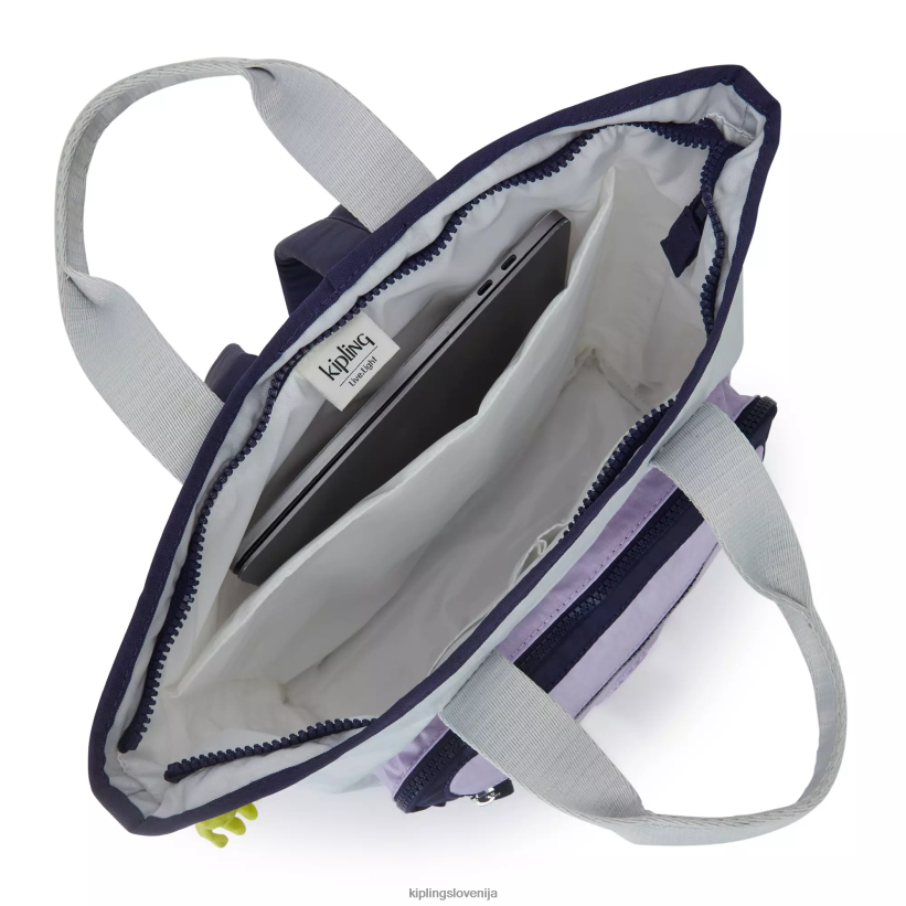 Kipling V4X2B446 sivo lila blok nahrbtnik sia 15" za prenosni računalnik ženske nahrbtniki za prenosnike - slika 3