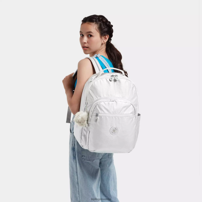 Kipling V4X2B458 sladkarije kovinski Seoul velik kovinski 15" nahrbtnik za prenosni računalnik ženske nahrbtniki za prenosnike - slika 4