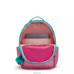 Kipling V4X2B459 sveža roza metalik Seoul velik kovinski 15" nahrbtnik za prenosni računalnik ženske nahrbtniki za prenosnike - slika 3