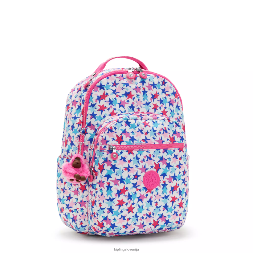 Kipling V4X2B462 makove zvezdice Seoul nahrbtnik za prenosni računalnik velikosti 15" z velikim potiskom ženske nahrbtniki za prenosnike - slika 2