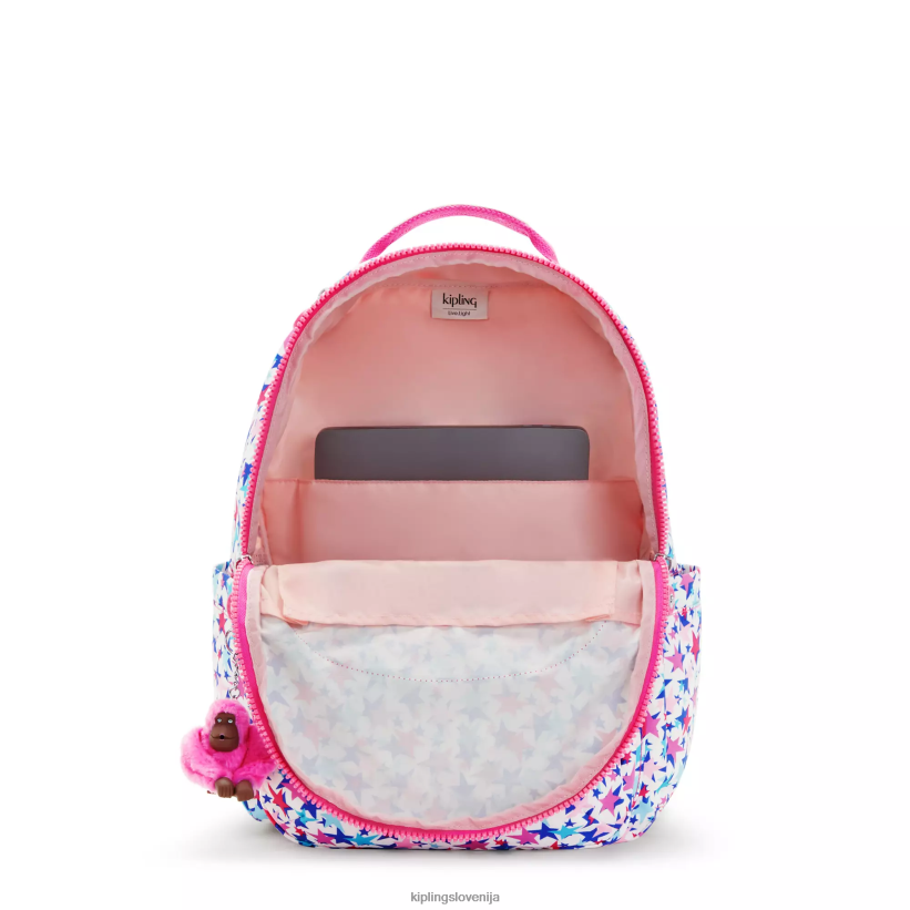 Kipling V4X2B462 makove zvezdice Seoul nahrbtnik za prenosni računalnik velikosti 15" z velikim potiskom ženske nahrbtniki za prenosnike - slika 3
