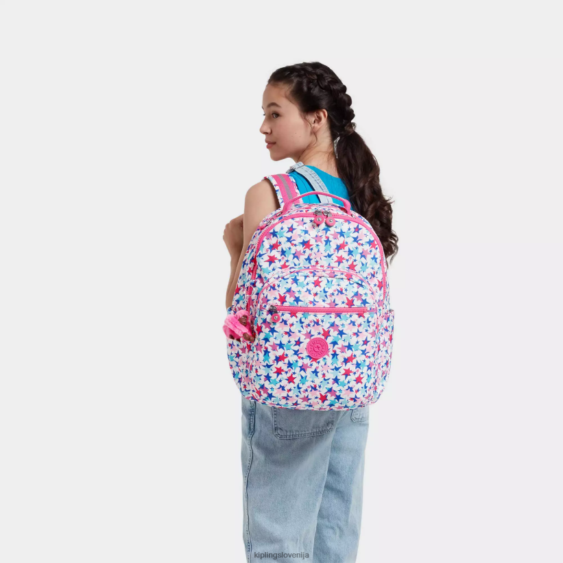 Kipling V4X2B462 makove zvezdice Seoul nahrbtnik za prenosni računalnik velikosti 15" z velikim potiskom ženske nahrbtniki za prenosnike - slika 4