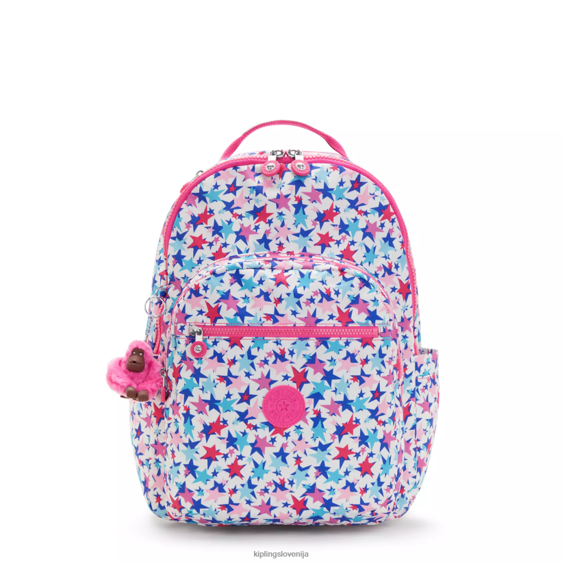 Kipling V4X2B462 makove zvezdice Seoul nahrbtnik za prenosni računalnik velikosti 15" z velikim potiskom ženske nahrbtniki za prenosnike - slika 1