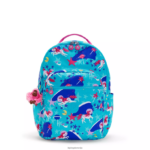 Kipling V4X2B463 vesoljski samorogi Seoul nahrbtnik za prenosni računalnik velikosti 15" z velikim potiskom ženske nahrbtniki za prenosnike