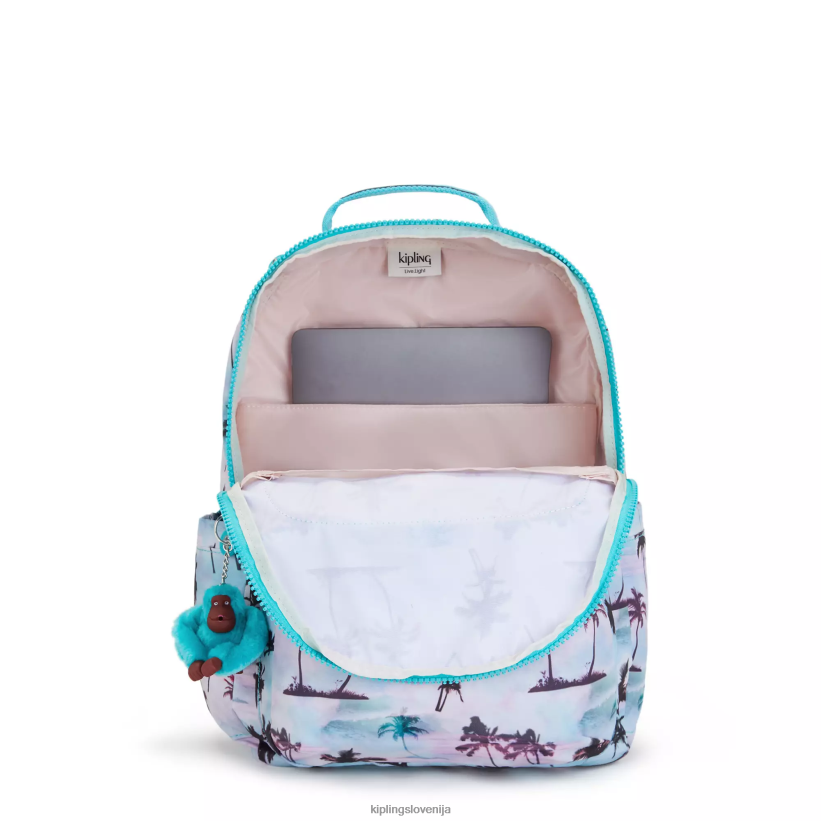 Kipling V4X2B465 senčni odtis dlani Seoul nahrbtnik za prenosni računalnik velikosti 15" z velikim potiskom ženske nahrbtniki za prenosnike - slika 3