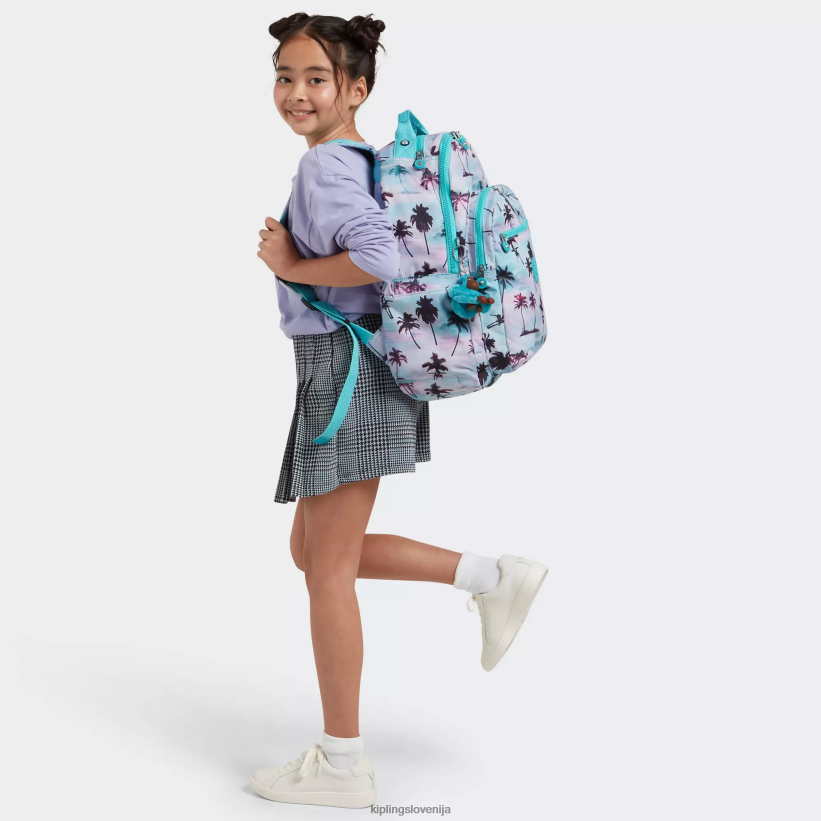 Kipling V4X2B465 senčni odtis dlani Seoul nahrbtnik za prenosni računalnik velikosti 15" z velikim potiskom ženske nahrbtniki za prenosnike - slika 4