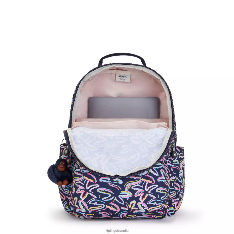 Kipling V4X2B466 palm fiesta tisk Seoul nahrbtnik za prenosni računalnik velikosti 15" z velikim potiskom ženske nahrbtniki za prenosnike - slika 3