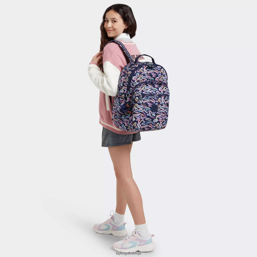 Kipling V4X2B466 palm fiesta tisk Seoul nahrbtnik za prenosni računalnik velikosti 15" z velikim potiskom ženske nahrbtniki za prenosnike - slika 4