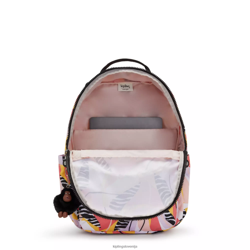 Kipling V4X2B468 abstraktni dopust Seoul nahrbtnik za prenosni računalnik velikosti 15" z velikim potiskom ženske nahrbtniki za prenosnike - slika 3