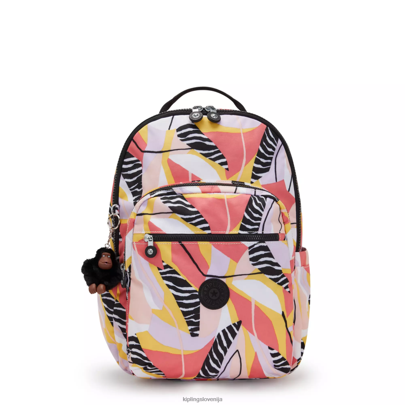Kipling V4X2B468 abstraktni dopust Seoul nahrbtnik za prenosni računalnik velikosti 15" z velikim potiskom ženske nahrbtniki za prenosnike - slika 1