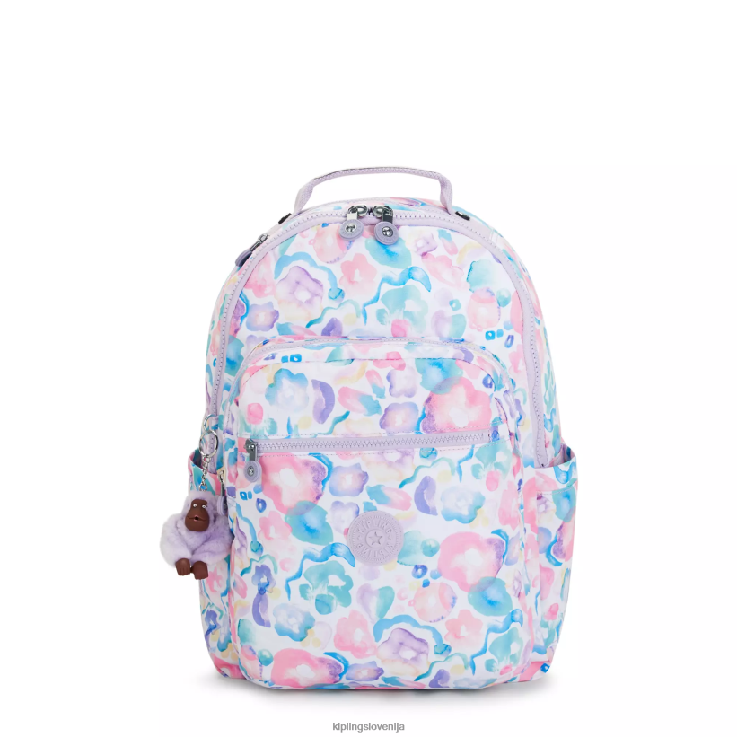 Kipling V4X2B469 vodne rože Seoul nahrbtnik za prenosni računalnik velikosti 15" z velikim potiskom ženske nahrbtniki za prenosnike - slika 1
