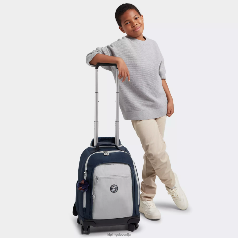 Kipling V4X2B479 prava modro siva nahrbtnik za prenosni računalnik new zea 15". ženske nahrbtniki za zvijanje - slika 4