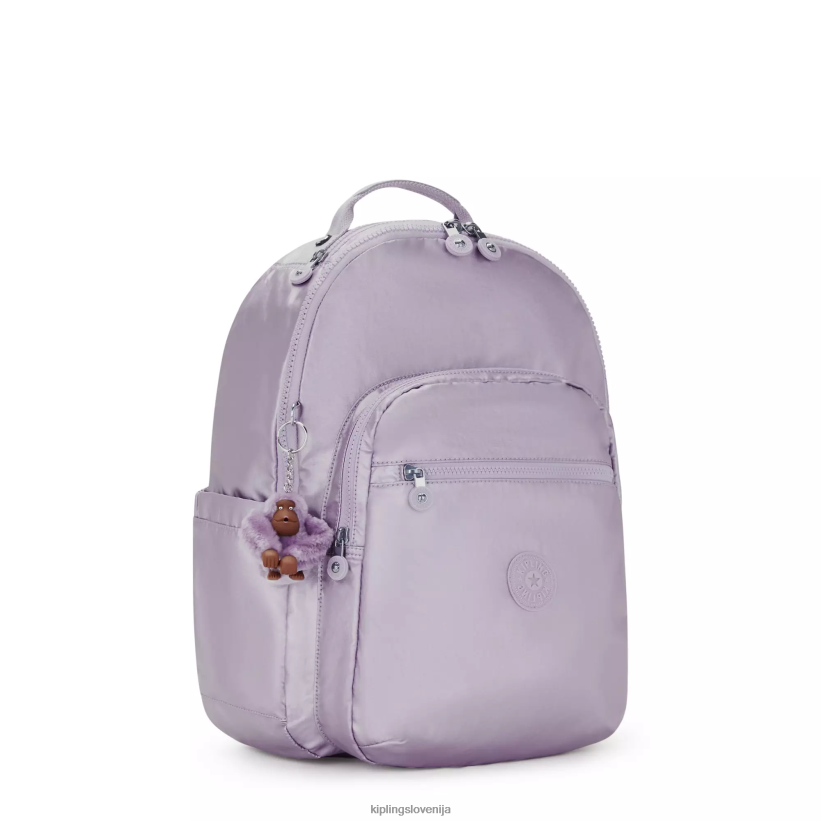 Kipling V4X2B502 orhideja kovinska Seoul velik kovinski 15" nahrbtnik za prenosni računalnik ženske nahrbtniki za prenosnike - slika 2