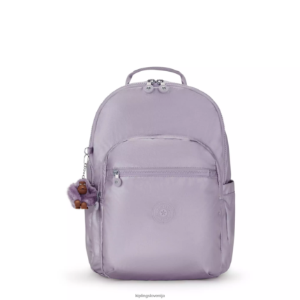 Kipling V4X2B502 orhideja kovinska Seoul velik kovinski 15" nahrbtnik za prenosni računalnik ženske nahrbtniki za prenosnike