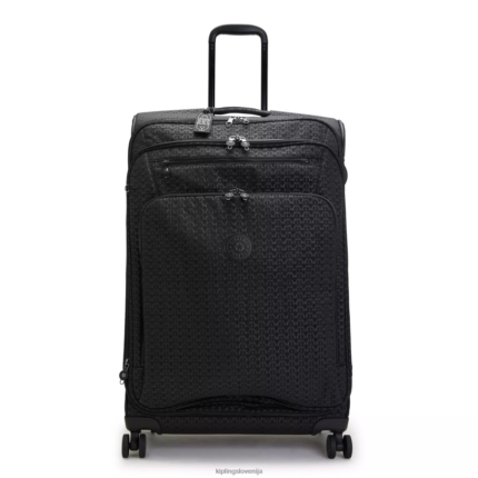 Kipling V4X2B523 vtisnjen podpis vrtite veliko prtljago na 4 kolesa ženske vozna prtljaga
