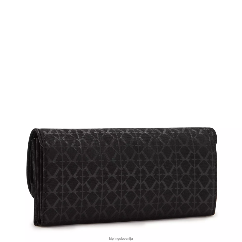 Kipling V4X2B553 vtisnjen podpis Money Land potiskana snap denarnica ženske denarnice in zapestnice - slika 4