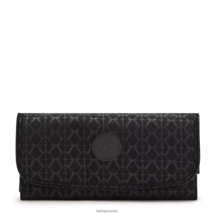 Kipling V4X2B553 vtisnjen podpis Money Land potiskana snap denarnica ženske denarnice in zapestnice