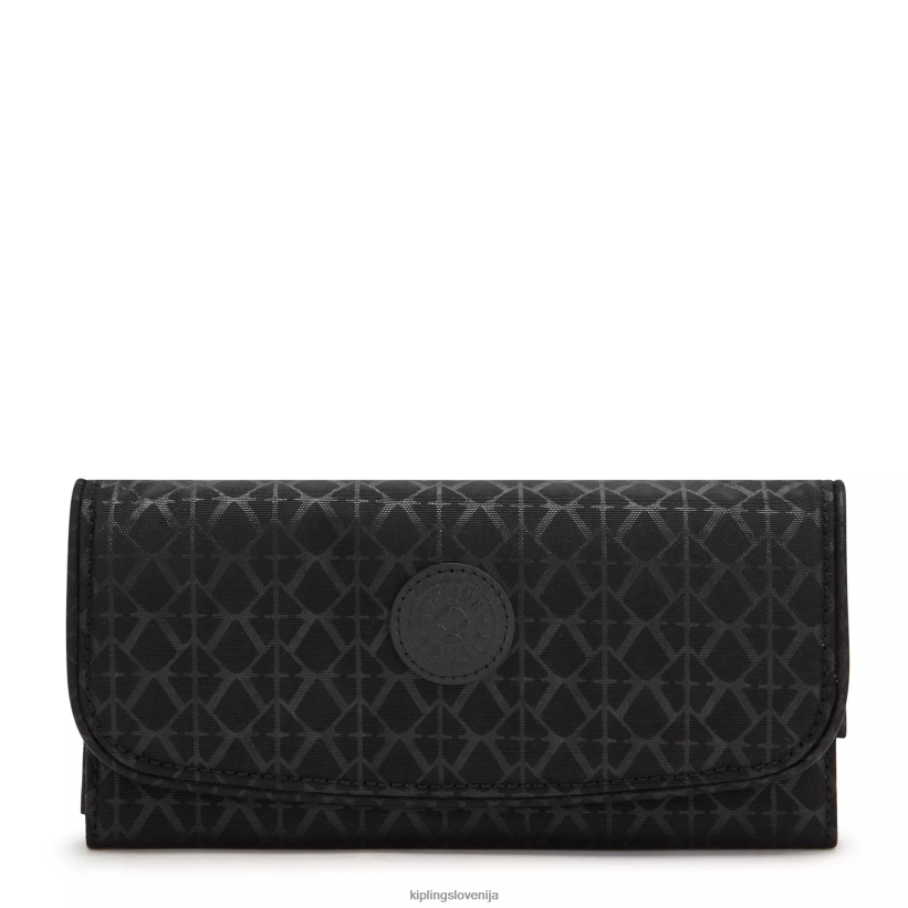 Kipling V4X2B553 vtisnjen podpis Money Land potiskana snap denarnica ženske denarnice in zapestnice - slika 1