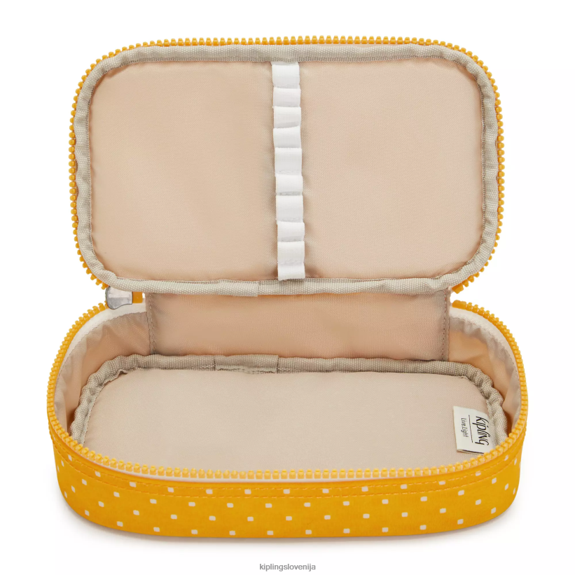 Kipling V4X2B594 rumena mehka pika Etui s potiskom za 50 pisal ženske peresa in svinčniki - slika 3