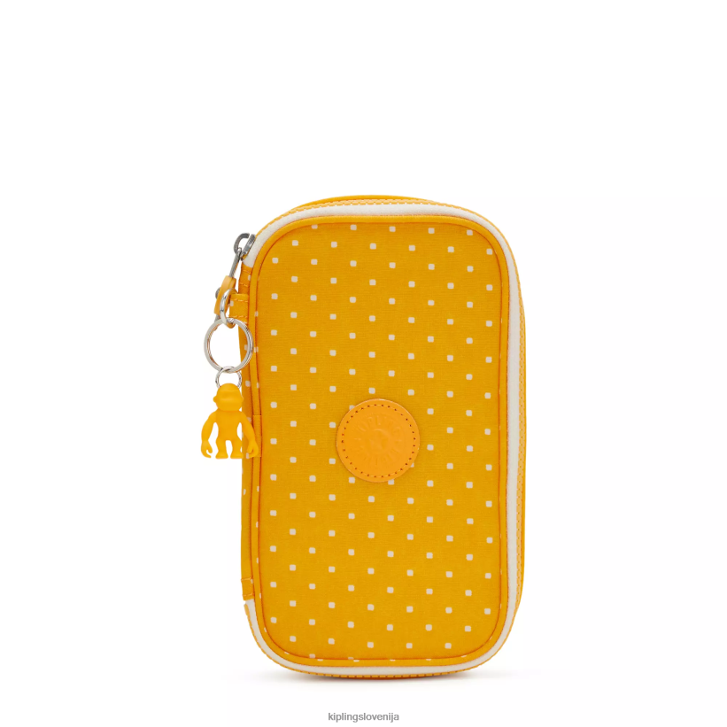 Kipling V4X2B594 rumena mehka pika Etui s potiskom za 50 pisal ženske peresa in svinčniki - slika 1