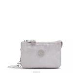 Kipling V4X2B609 gladka srebrna kovina creativity mini torbica kovinski obesek za ključe ženske obeski za ključe