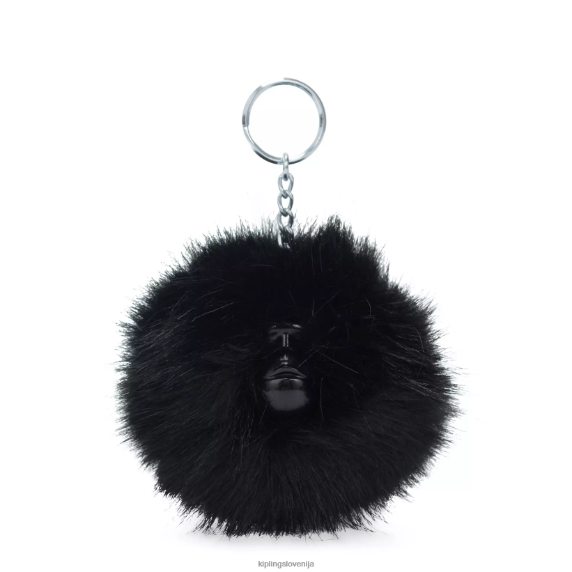 Kipling V4X2B730 prava črna pompom opica obesek za ključe ženske obeski za ključe - slika 1