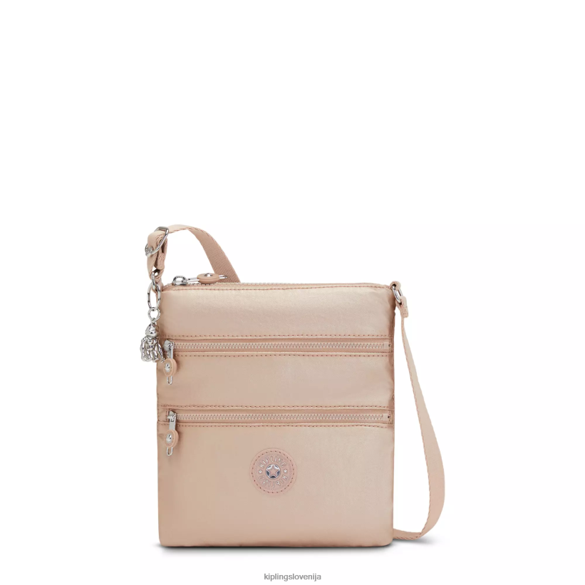 Kipling V4X2B97 kovinski zlati obesek keiko kovinska mini torbica za čez ramo ženske mini vrečke - slika 1